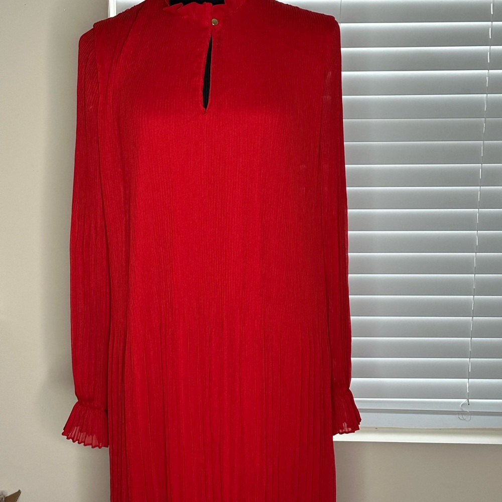 Red Pleated H&M Dress